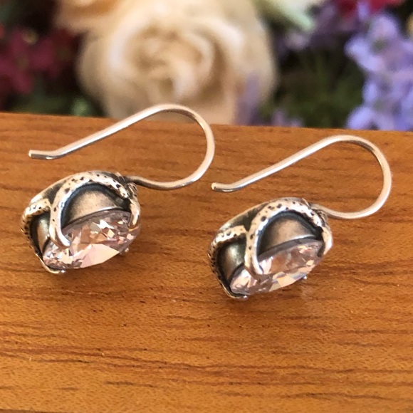 Vintage Silpada Sterling Silver Cubic Zirconia Center Stage Earrings W1863 - Picture 12 of 16